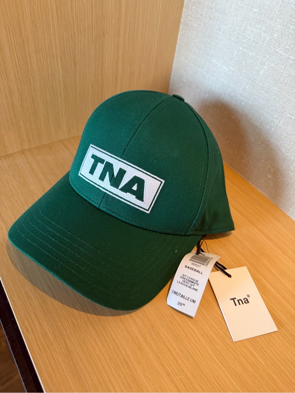 Aritzia TNA Hunter Green Embroidered Logo Baseball Hat NWT